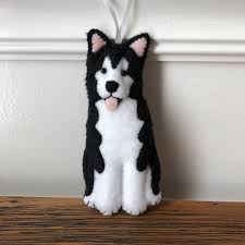 American Eskimo Dog Black And White Husky Ornament Siberian Husky Alaskan Malamute American Eskimo Etsy Baby Siberian Husky White Husky Siberian Husky