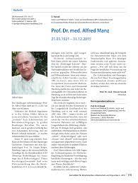 Dennis manz नाम के लोगों की प्रोफ़ाइल देखें. Pdf Prof Dr Med Alfred Manz