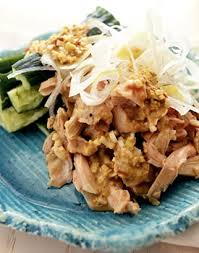 My favourite gomadare is the brand mizkan and called kin no gomadare (金のごまだれ, golden sesame sauce). Steamed Chicken Salad With Sesame Sauce Mushi Dori No Gomadare Salad Recipe Eat Your Books