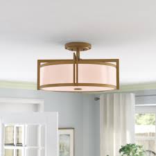 Latitude Run Dublin 3 Light 17 13 Unique Statement Drum Semi Flush Mount Reviews Wayfair