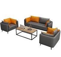 Set Sofa Sudut Kulit Meja Kerja Penjualan Panas Tingkat Tinggi