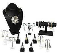 #JWY1318-LBK 12 Pcs Jewelry Display Set, Necklace Display Bust, T-Bar  Bracelet Stand, Earring Organizer, Ring Holder Stand for Showcase and  Store, ...