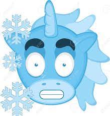 Download Vector Illustrator Of A Frozen Cartoon Unicorn Face Royalty Free Cliparts Vectors And Stock Illustration Image 143864653