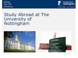 The university of nottingham malaysia is a malaysian higher education institution that has been active in academic and academic work since the beginning currently, the university of nottingham malaysia has its small student campus in kuali selangor. Monday May 11 20151rachel Buckley Study Abroad At The University Of Nottingham Presentation Ppt Download