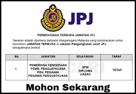 Dapatkan kerja dan jawatan kosong kerajaan dan swasta seluruh negeri di malaysia yang menawarkan gaji tinggi dan lumayaan dan terbaik. Jawatan Kosong Terkini Di Jabatan Pengangkutan Jalan Raya Jpj 2020 Info Awam