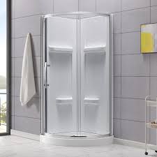 Check spelling or type a new query. Glacier Bay Maia 32 In X 79 50 In Corner Drain Corner Shower Kit In Clear And Chrome Gbsh222 The Home Depot