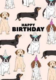 Free shipping on orders over $25 shipped by amazon. Cute Illustration Dogs Happy Birthday Card Moonpig