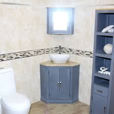 Bathroom vanity units, also referred to as sink vanity units are essential for creating a stylish modern bathroom. Travertine Top Corner Vanity Unit Ceramic Wash Basin