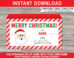 Here you will find a free printable letter and envelope, with easy to make instructions. Christmas Envelope From Santa Template Printable Personalized Gift