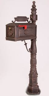 The classic cast aluminum mailbox is the perfect choice in terms of design and durability. Our Cast Aluminum Is Sturdy Unyielding To Rust And Will Last A Lifetime Than We Expected Best Lookin Unique Mailboxes Wrought Iron Mailbox Metal Mailbox
