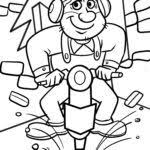 Make a coloring book with city construction site for one click. Construction Site And Craftsmen Coloring Pages Free