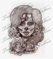 Find the best sugar skull design and image from our stunning collection. Sugar Flowers Patronen Drawing Candy Skull Girl Clip Skeleton Face Drawing Flowers Png Image Transparent Png Free Download On Seekpng