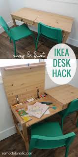 diy ikea hemnes desk hack into double duty shared kids desk with hidden storage in 2021 speelkamer voor kinderen ikea ideeen speelkamer