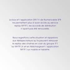Pourquoi mon replay ne fonctionne pas ? Tf1 Bloque Ses Chaines A Sfr Et Numericable Macgeneration