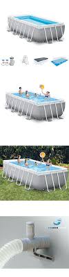 Above Ground Pools 116405 Intex 16 Foot X 42 Inch Prism Frame Rectangular Above Ground Swimming Pool Set Rectangular Pool Above Ground Swimming Pools Intex