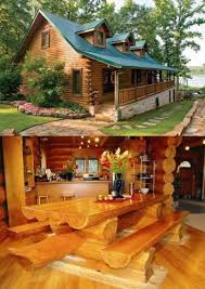 Masa si banca rustica din jumatati de bustean. Masa Si Banci Din Lemn Rotund