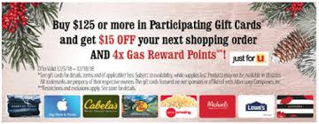 Save money on your shopping buying discount gift cards at giftcardplace.com! Expired Safeway 15 Off Next Shopping Order 4x Fuel Points When You Purchase 125 In Participating Third Party Gift Cards Doctor Of Credit