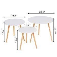 Features： 【integrate into your family】: Nesting Tables Set Of 3 Coffee Table Round End Side Table Night Stand Table Telephone Sofa Snack Table For Sofa Table Design Sofa Snack Table Wood Table Design