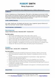 Format your flight attendant resume correctly. Ramp Supervisor Resume Samples Qwikresume