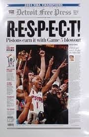 Civil unrest erupted in july 1967 in detroit. R E S P E C T 2004 Detroit Pistons Free Press Poster Detroit City Sports