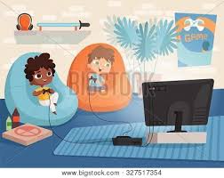 Designing a video game room in your house can be really hard, but these video game room decoration images will help you a lot in 2021. Video Game Room Kids Vector Photo Free Trial Bigstock