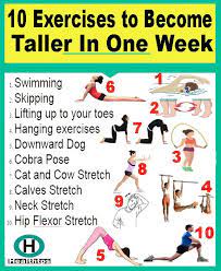 Once puberty hits, you may grow at a rate of 4 inches per year. 10 Exercises To Become Taller In One Week Get Taller Exercises Tips To Increase Height Increase Height Exercise