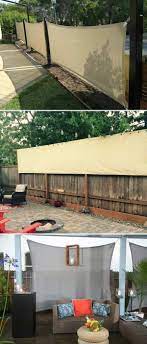 Privacy Screen Made From Outdoor Fabric Privacyscreen Outdoorfabric Privacy Screen Outdoor Backyard Patio Backyard Privacy