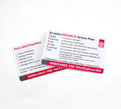 Cpr Chart Wallet Card St John Nsw