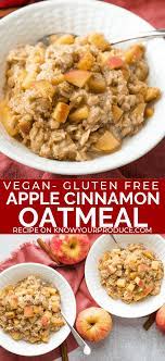 This Apple Cinnamon Oatmeal Makes For The Perfect Fall Breakfast Uses Cinnamon Apples Rolled Oats Apple Cinnamon Oatmeal Healthy Breakfast Recipes Recipes