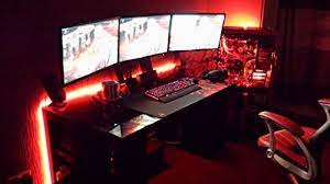 With rgb led lights mounting: Amazon Com Led Light Kit For Your Gaming Desk Gamer Desk Computer Desk 8ft Easy Install Complete Kit 1 Best Christmas Gift For People Who Play Video Games Video Games