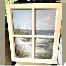 Find the best deals for rustic window frame wall decor. Wall Decor Wood Window Frame Wall Hanging Seashore Shabby Poshmark