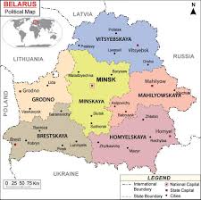 Belarus map and satellite image. Belarus Politischen Landkarte Karte Von Belarus Politische Ost Europa Europe