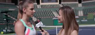 Karolina pliskova of the czech republic displays her tattoo during her women's singles match against agnieszka radwanska. The Maori Inspired Tattoos Of Wta Finals Competitor Karolina Pliskova Outside The Ball
