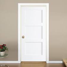 Shaker 3 Panel Solid Core White Interior Door Slab White Interior Doors Doors Interior Interior Door Styles