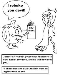 More free scripture verse coloring pages on the blog. Pumpkin Rebuking Devil Coloring Page