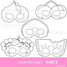 Fruits 2 Printable Coloring Masks Avocado Mask Cherry Mask Etsy Printable Coloring Masks Coloring Mask Fruit Costumes