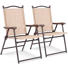 Giantex Patio Folding Chairs Sling Back Chairs Indoor Outdoor Camping Chairs Garden Patio Pool Beach Yard Lounge Chair Indoor Chairs Patio Chairs Folding Chair