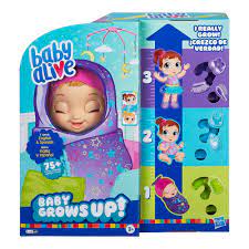 Baby Alive Baby Grows Up Growing And Talking Baby Doll 1 Surprise Doll 8 Accessories Walmart Com