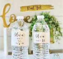Personalized Real Foil Water Bottle Labels/sweet Sixteen ...