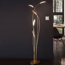 A Led Stehleuchte Hampton Gold 5 Flammig Mit Fernbedienung 1500mm Wofi 3326 05 15 5000 Led Stehleuchte Led Fernbedienung
