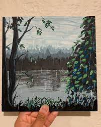 Alexandra On Instagram Love This Peaceful Rainy Painting Thank You For Youtube Tutorials Inspired By Ruthwilshaw H In 2020 Painting Instagram Youtube Tutorials