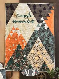 Inspired By Camping In The Forest View Our Free Quilt Pattern For Mountains Quil Sewing Projects For Beginners Beginner Sewing Projects Easy Mountain Quilts