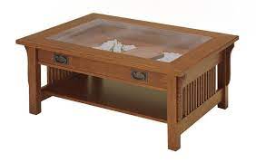 Buy products such as glass coffee table with lower shelf, clear rectangle glass coffee table, modern coffee table with metal legs, rectangle center table sofa table home furniture for living room, l5509 at walmart and save. Lancaster Mission Glass Top Display Coffee Table From Dutchcrafters