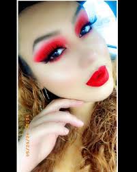 Fall makeup look using various products