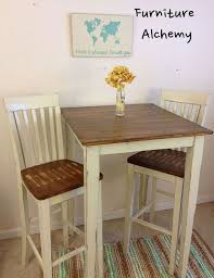 Farmhouse Chic Breakfast Table In 2020 Farmhouse Chic Kitchen High Top Table Kitchen Small Kitchen Tables