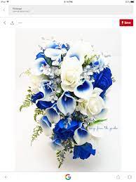 Pin By Belen Ortiz Amado On Julie S Private Wedding Board Blue Wedding Flowers Cascading Bridal Bouquets Bridal Bouquet Blue