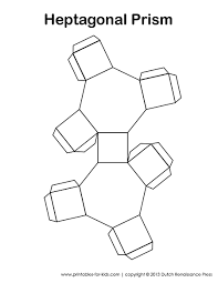 Black And White 3d Shapes Clip Art 3d Shapes For Kids Heptagon Shapes For Kids 3d Shapes For Kids