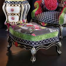 Mackenzie Childs Botanica Ottoman Whimsical Furniture Mackenzie Childs Furniture Funky Furniture