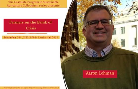 Aaron Lehman: Iowa Farmers Union | Sustainable Agriculture Graduate Program