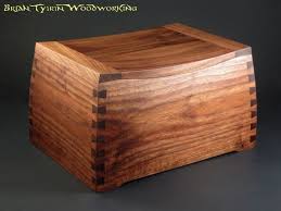 Curved Dovetail Cremation Urn Wooden Urn Burial Urns Wood Urn